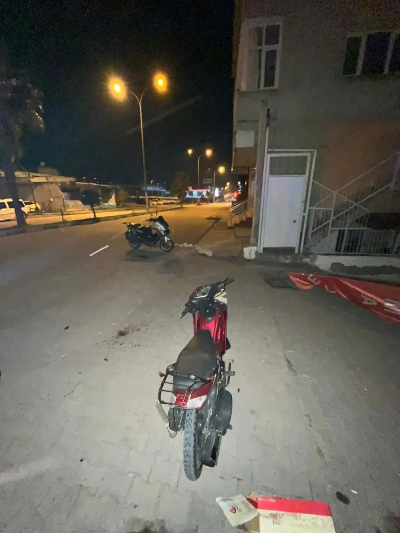 Osmaniye’de motosiklet kazası kamerada