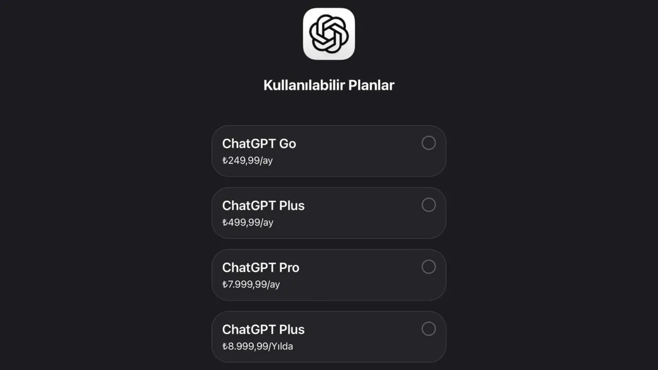 ChatGPT Go sürümünün Türkiye fiyatı belli oldu: Ücretsiz sürüm yetmeyenlere "uygun fiyatlı" alternatif