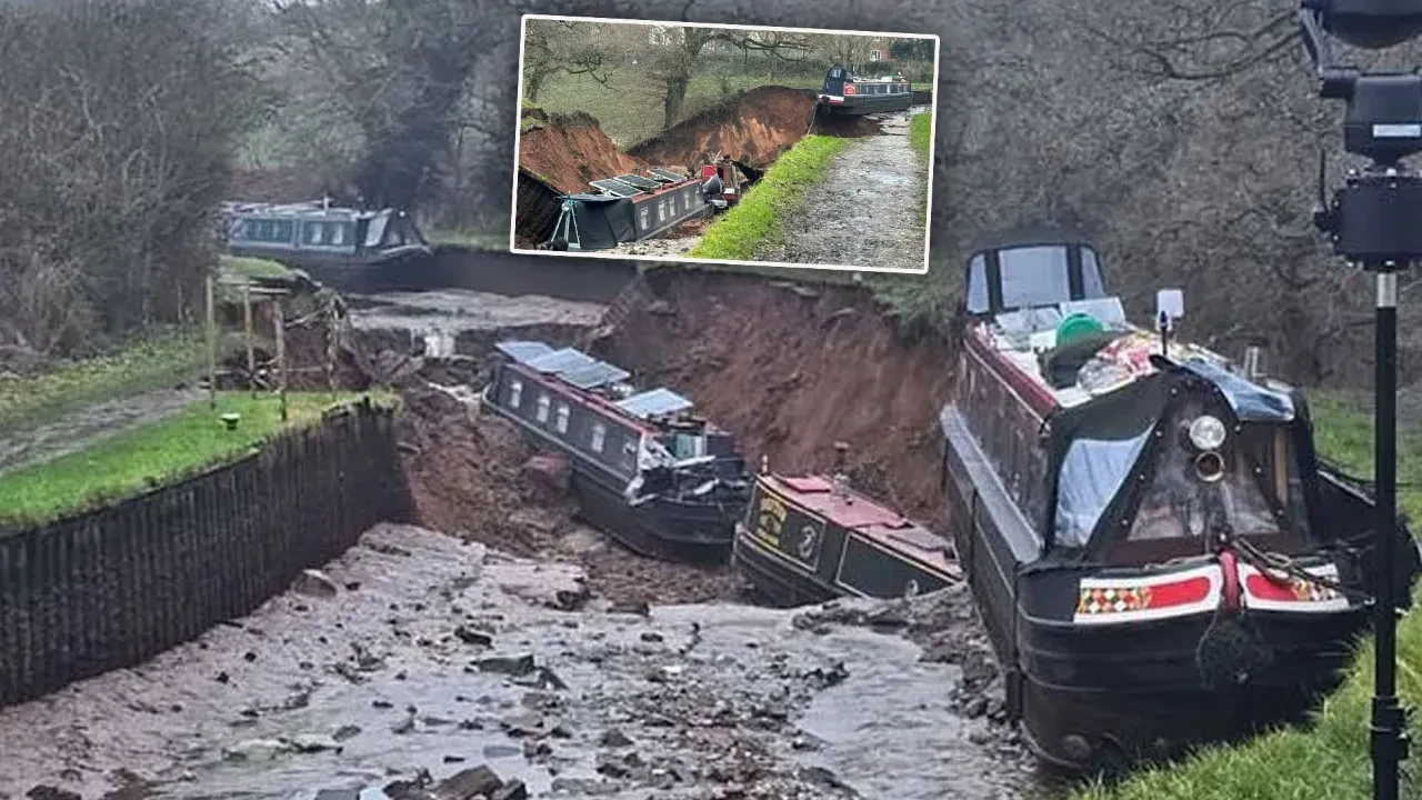 Herkesi şoke eden olay! Kanalın altında dev obruk oluştu: Tekneler karaya oturdu
