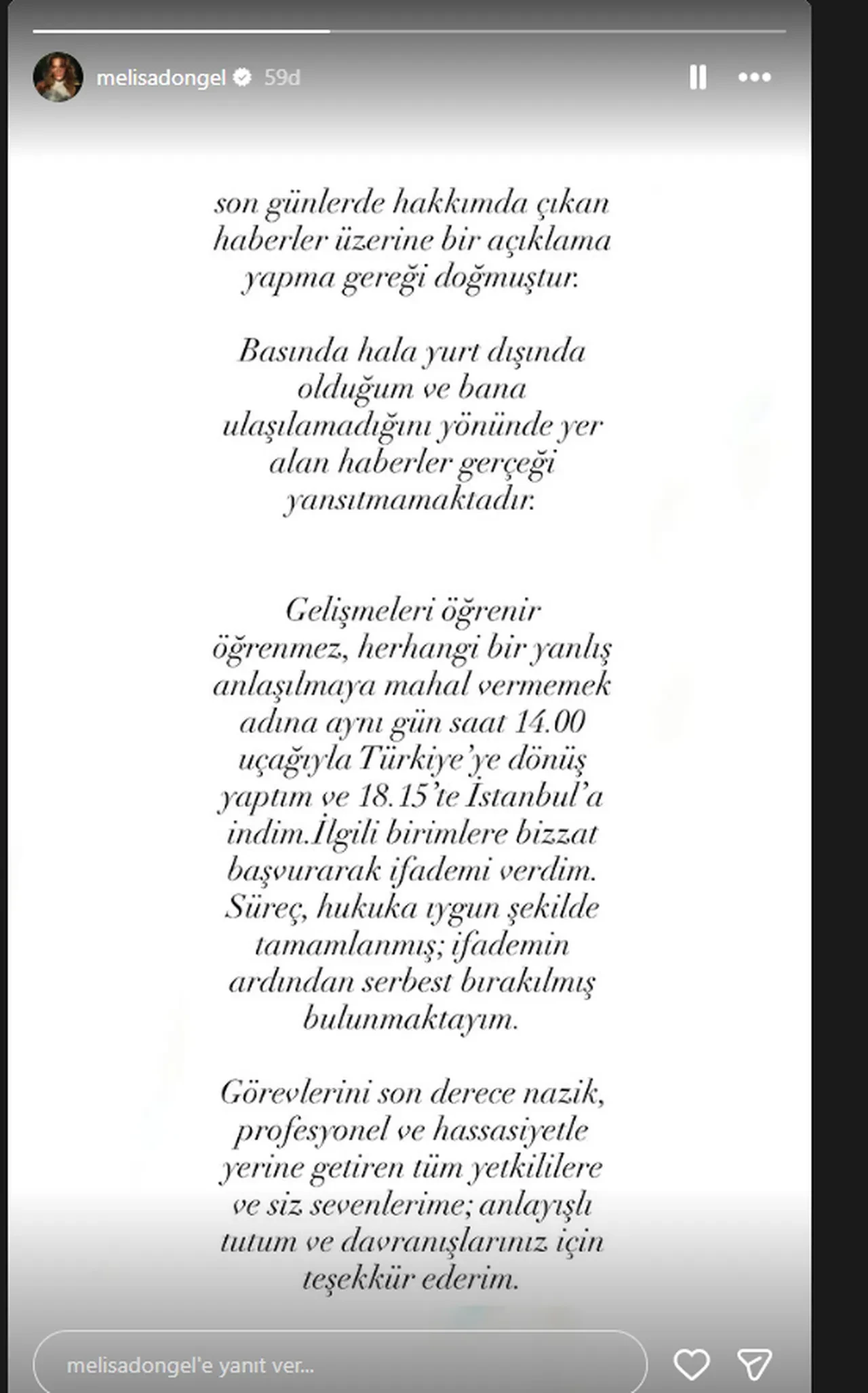 Melisa Döngel saç ve kan örneği verdi: İlk açıklama geldi