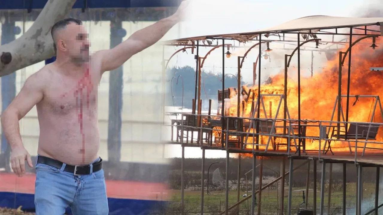  Adana'da gergin yıkım! Esnaf bıçakla kendini kesti, dükkanı ateşe verdi  