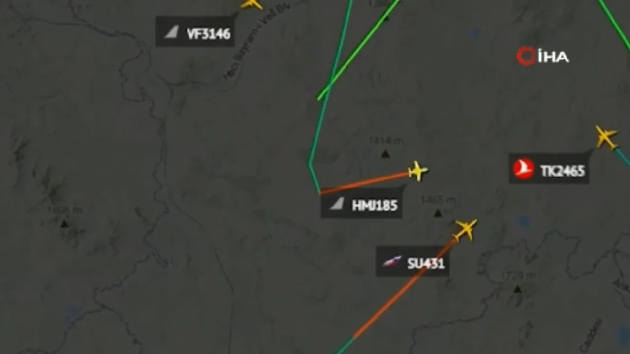 Ankara’da düşen uçağın radar görüntüleri ortaya çıktı