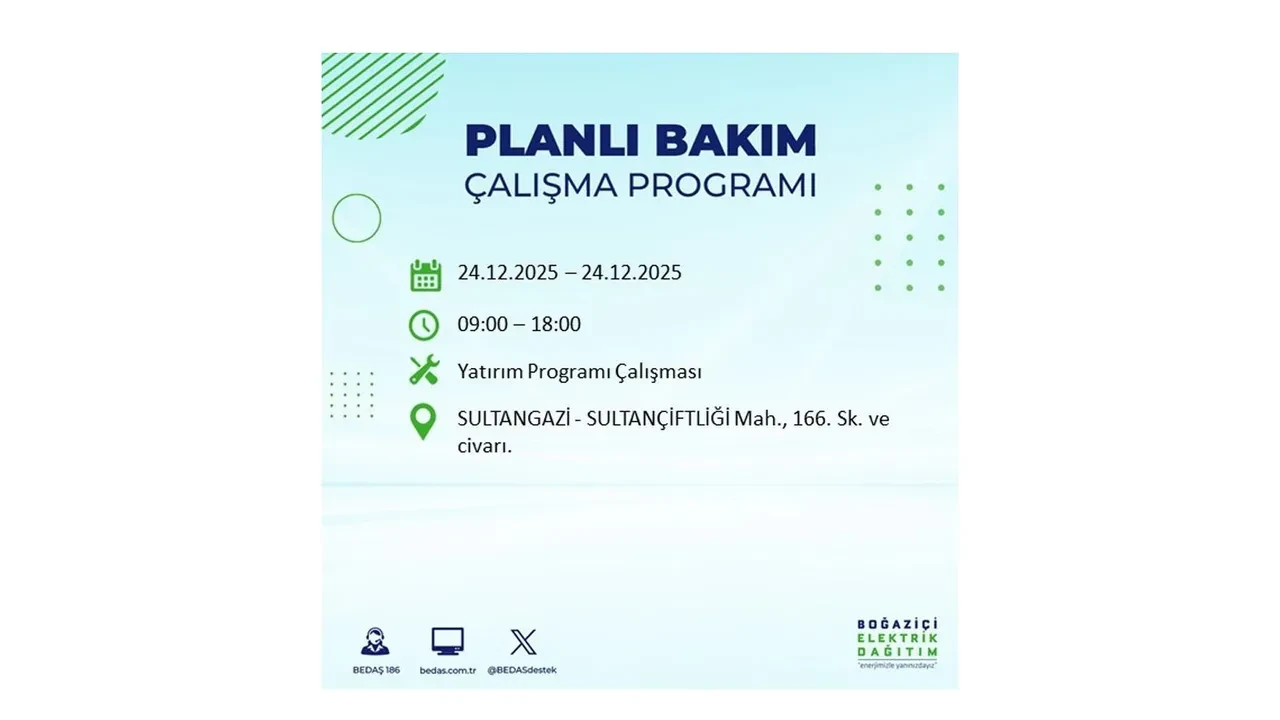 BEDAŞ’tan 21 ilçeye uyarı! Saatlerce elektrik gelmeyecek: İşte 24 Aralık İstanbul elektrik kesintisi rehberi