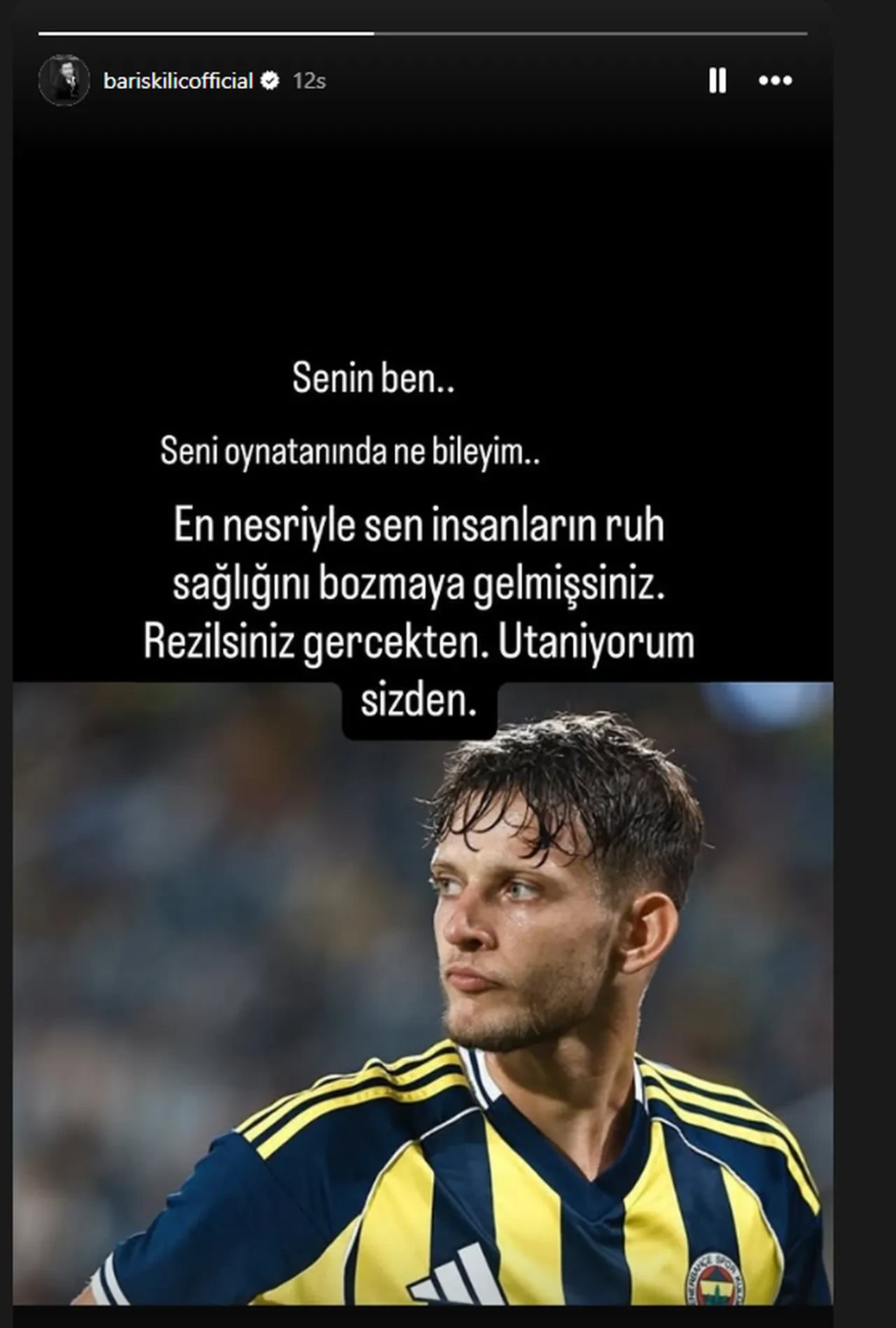 Kızılcık Şerbeti'nin Ömer'i Barış Kılıç, Fenerbahçeli Sebastian Szymanski'ye hakaretler yağdırdı