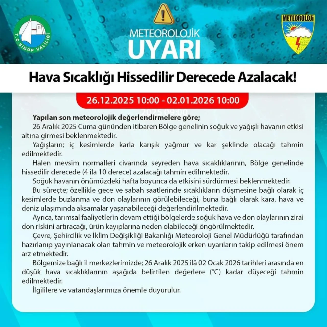 Meteoroloji'den kritik uyarı geldi! Önce sert fırtına sonra kara kış kapıda
