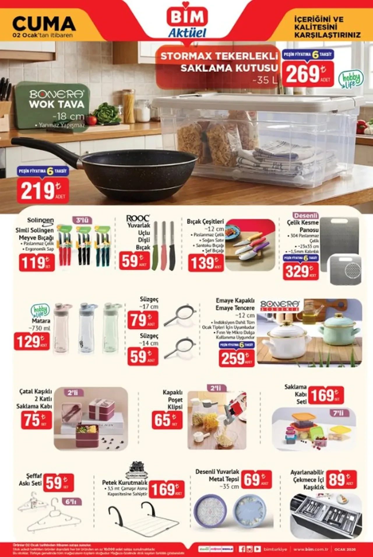 BİM 2 Ocak Aktüel Ürünler Kataloğu 2026 yayımlandı | Ütü, şarjlı süpürge, kazak, meyve sıkacağı ve masa lambası geliyor