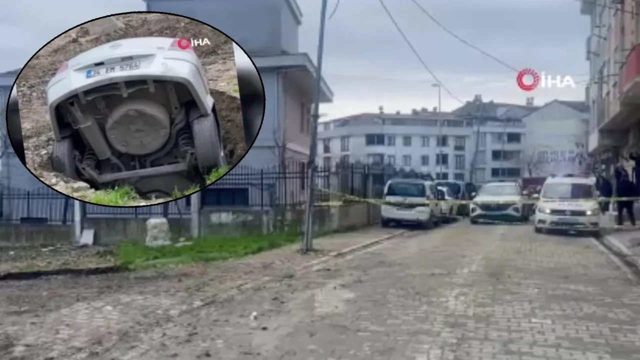 İstanbul'da korku dolu anlar! Şehrin göbeğinde obruk oluştu, arabayı böyle yuttu