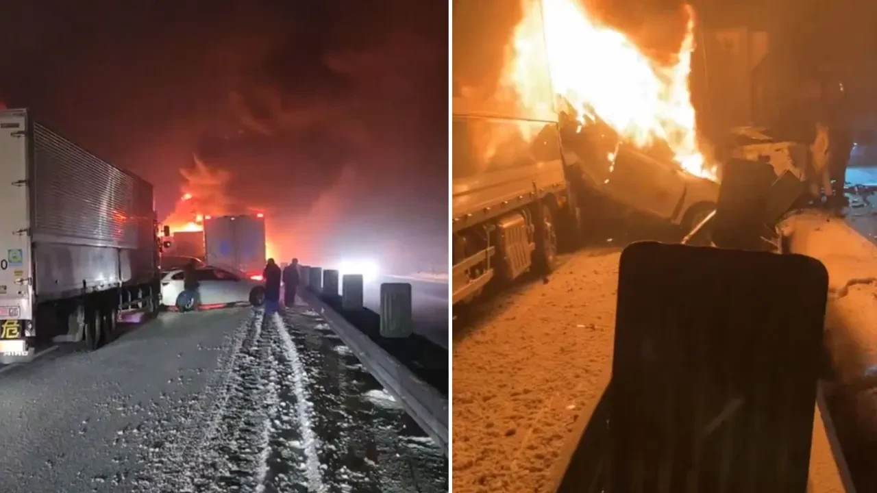 Japonya'da mahşer günü! 50 araç birbirine girdi: Ölü ve yaralılar var