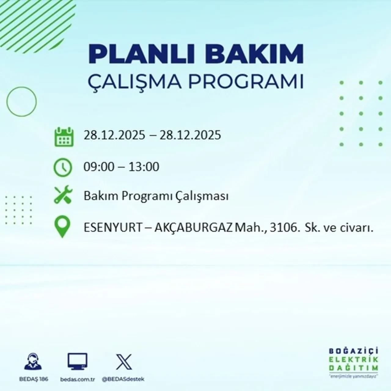 28 Aralık İstanbul elektrik kesintisi açıklaması! 11 ilçede planlı elektrik kesintisi uygulanacak: İşte mahalle mahalle kesinti saatleri