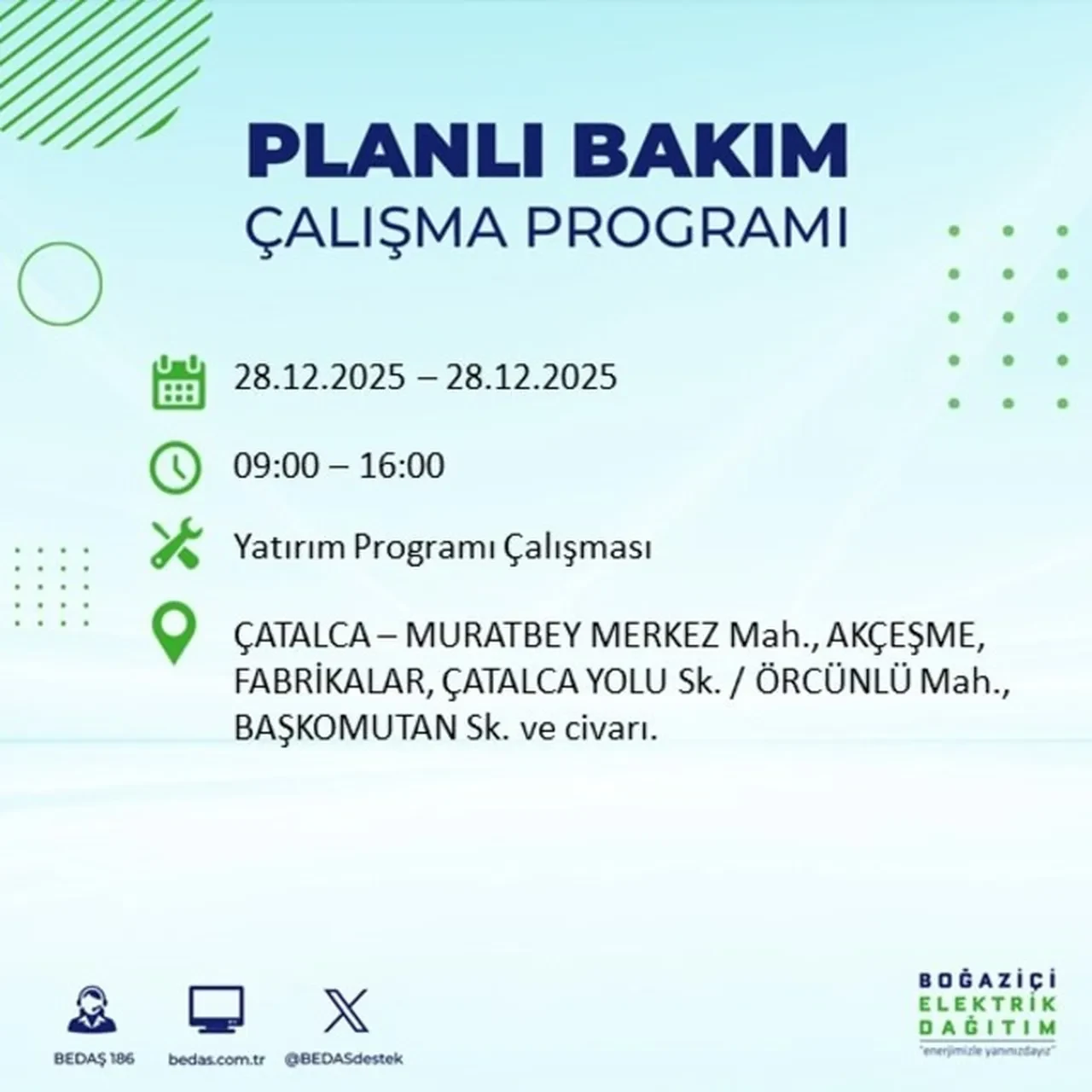 28 Aralık İstanbul elektrik kesintisi açıklaması! 11 ilçede planlı elektrik kesintisi uygulanacak: İşte mahalle mahalle kesinti saatleri