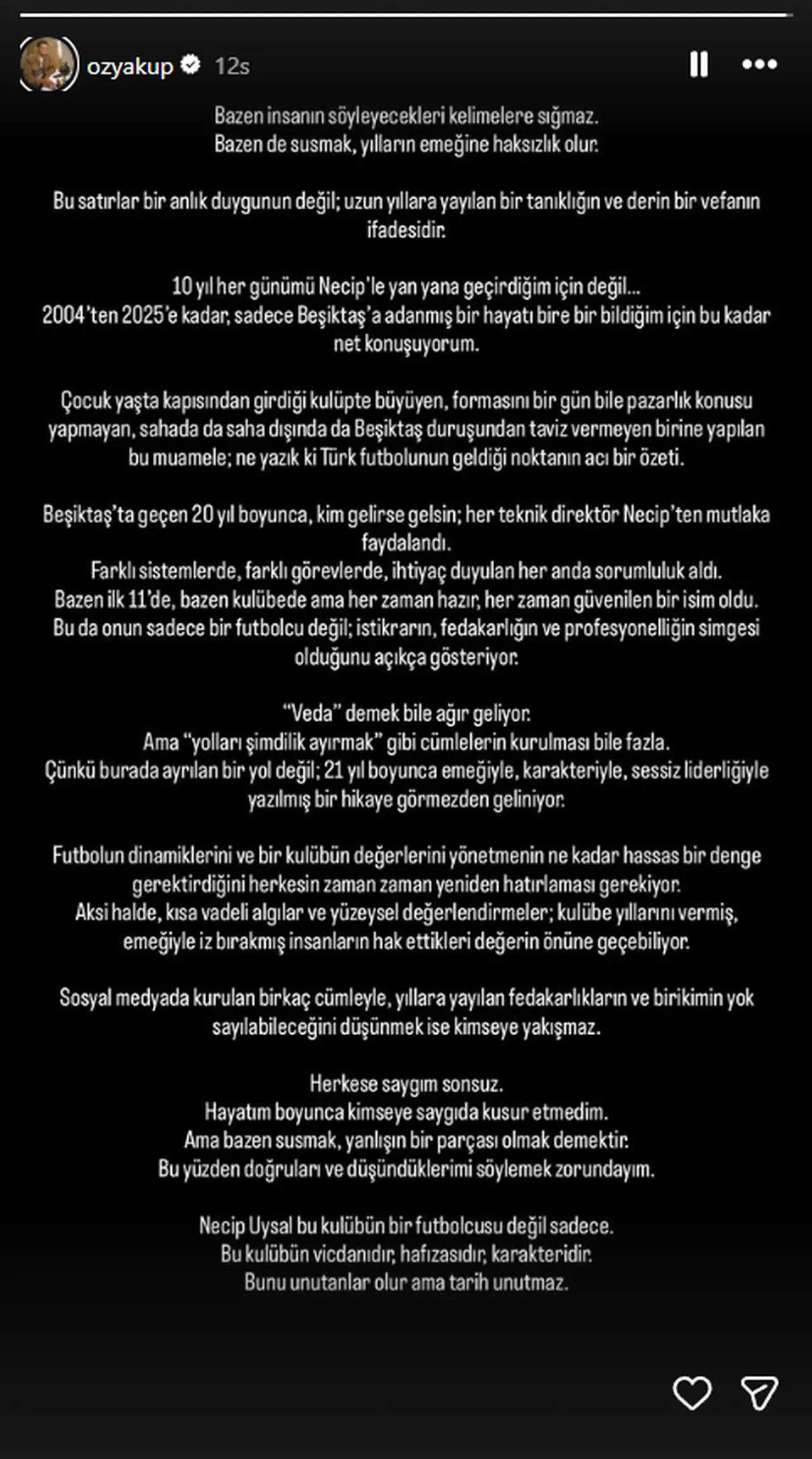 Beşiktaş'ta Necip Uysal krizi! Yakın arkadaşından sert açıklama geldi: 'Bu kulübün vicdanıdır, hafızasıdır, karakteridir'