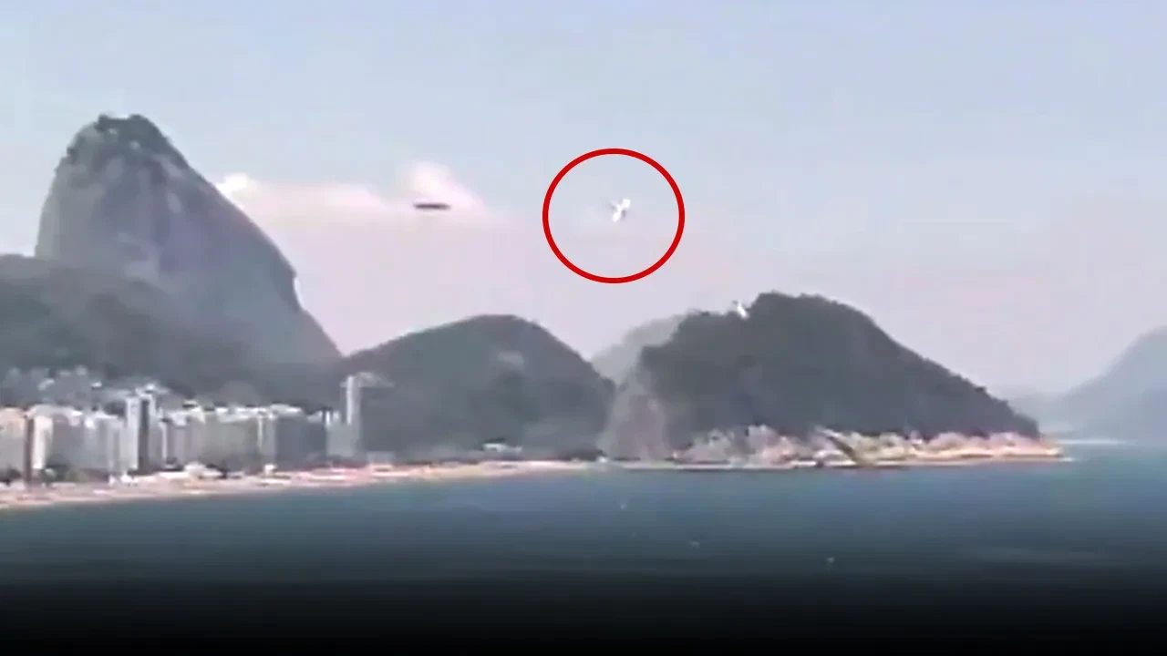 Brezilya'da uçak okyanusa düştü! Kaza anı kamerada