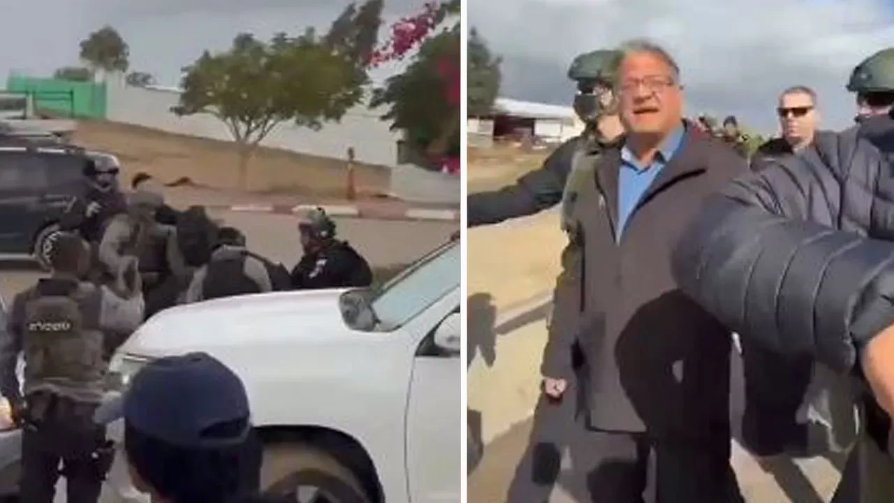 İsrail'in ırkçı bakanı Ben-Gvir Necef bölgesinde bedeviler tarafından taşlandı