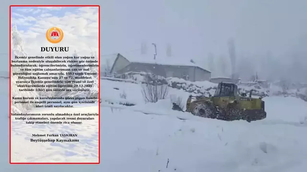 Şırnak’ta okullar tatil mi? Şırnak’ın Beytüşşebap kar haberi