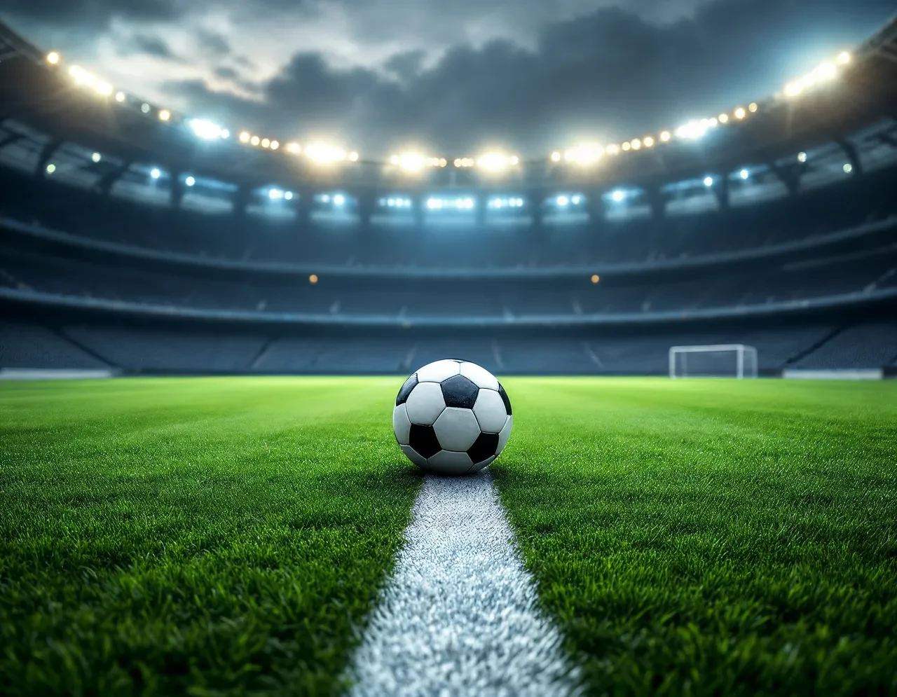 stadyum ve futbol topu