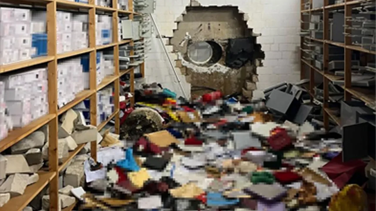 Duvarı delip banka kasası soydular: Hırsızlık yangın alarmıyla ortaya çıktı