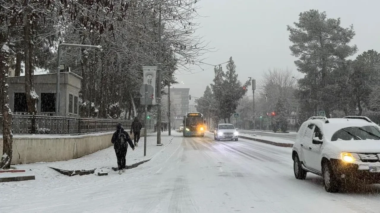 Diyarbakır'da kar yağışı etkili oldu