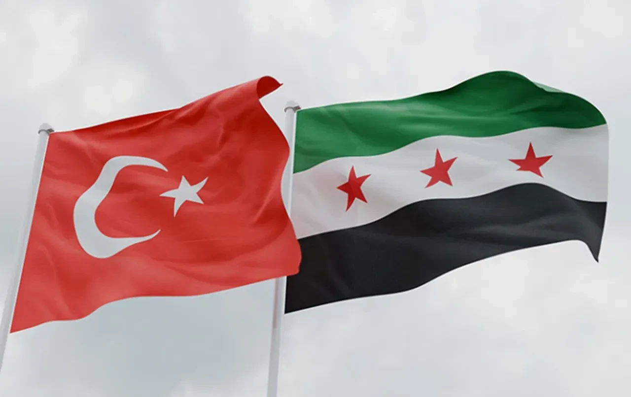 Türkiye ve Suriye bayrakları