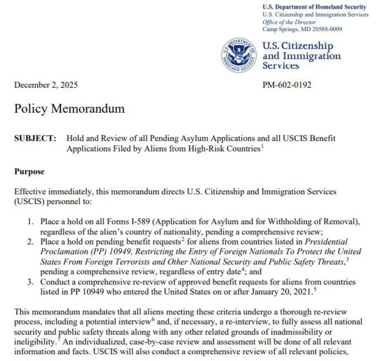 ABD'den göçmen kararı! 19 ülkenin iltica başvuruları askıya alındı
