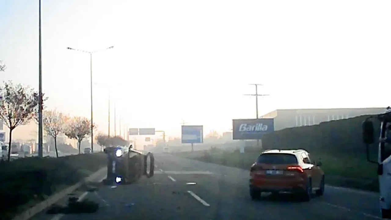 Bolu'da feci kaza güvenlik kamerasında: Makas atmaya çalıştı, faciaya neden oldu!