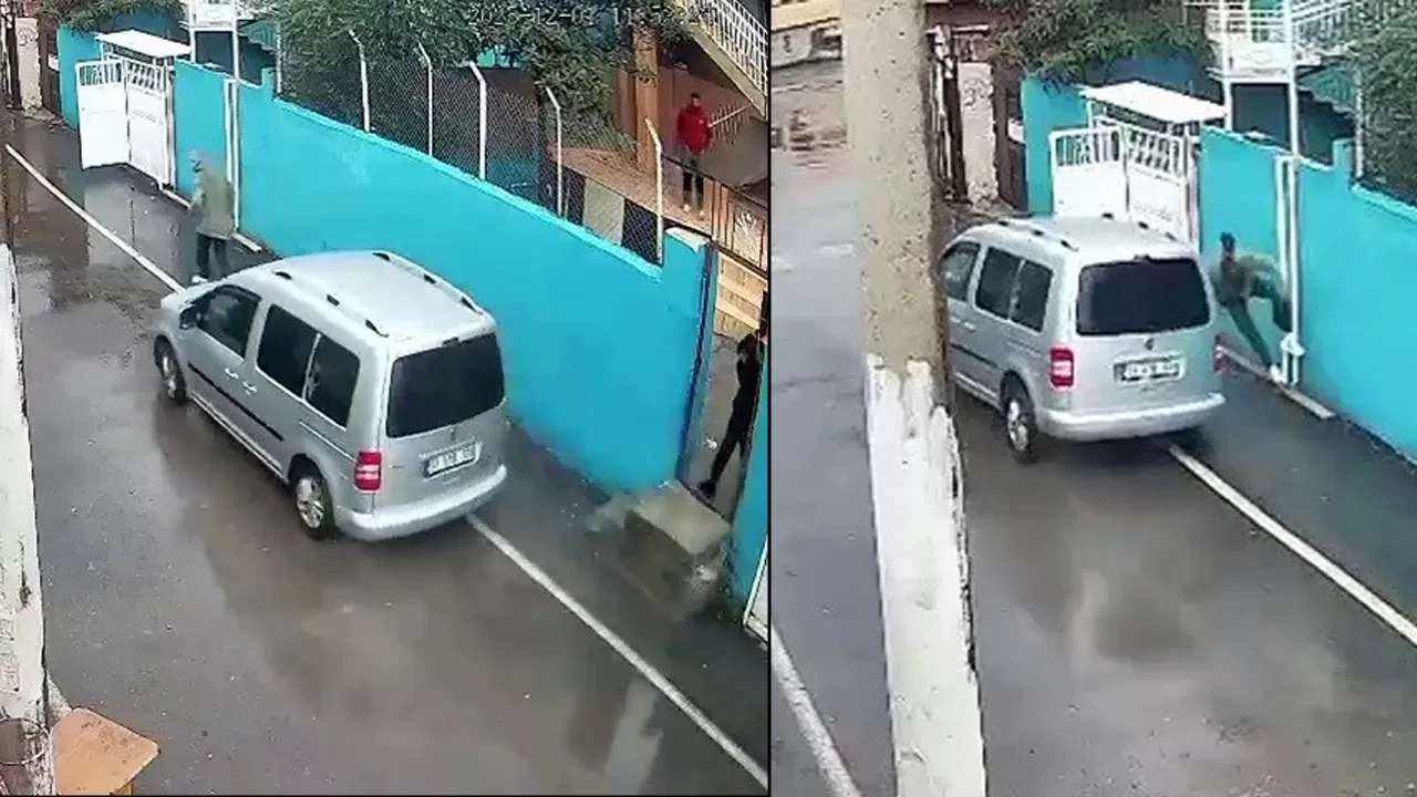 Husumetlisini aracıyla ezmeye çalıştı! Dehşete düşüren anlar kamerada