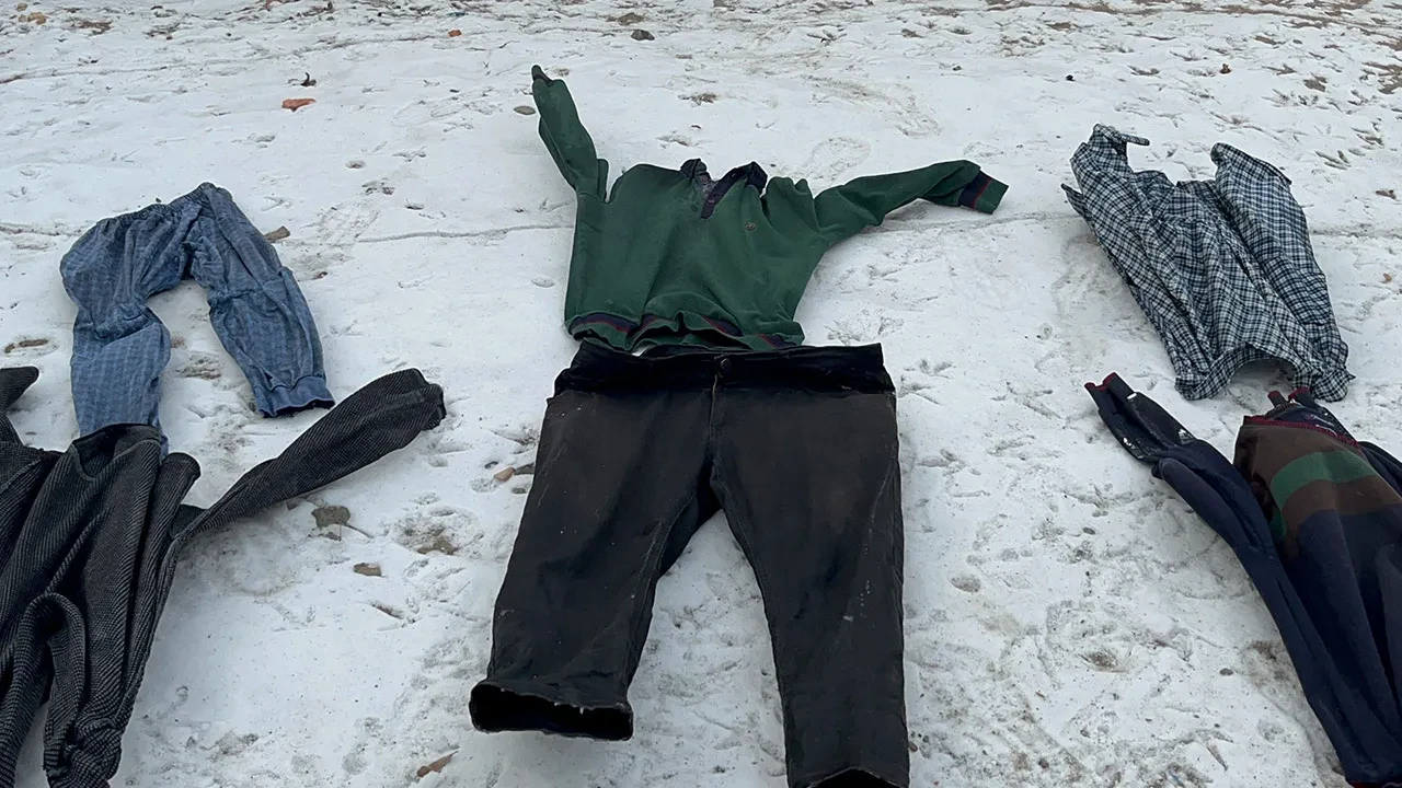 Çamaşırlar dakikalar içinde dondu! Kars'ta ilginç görüntüler