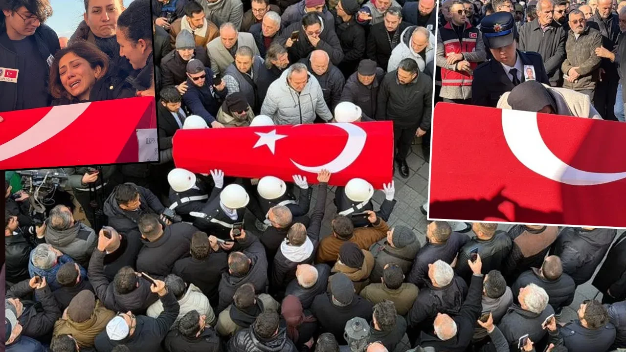 Kahraman şehitlerimize veda! Cenaze töreninde gözyaşları sel oldu