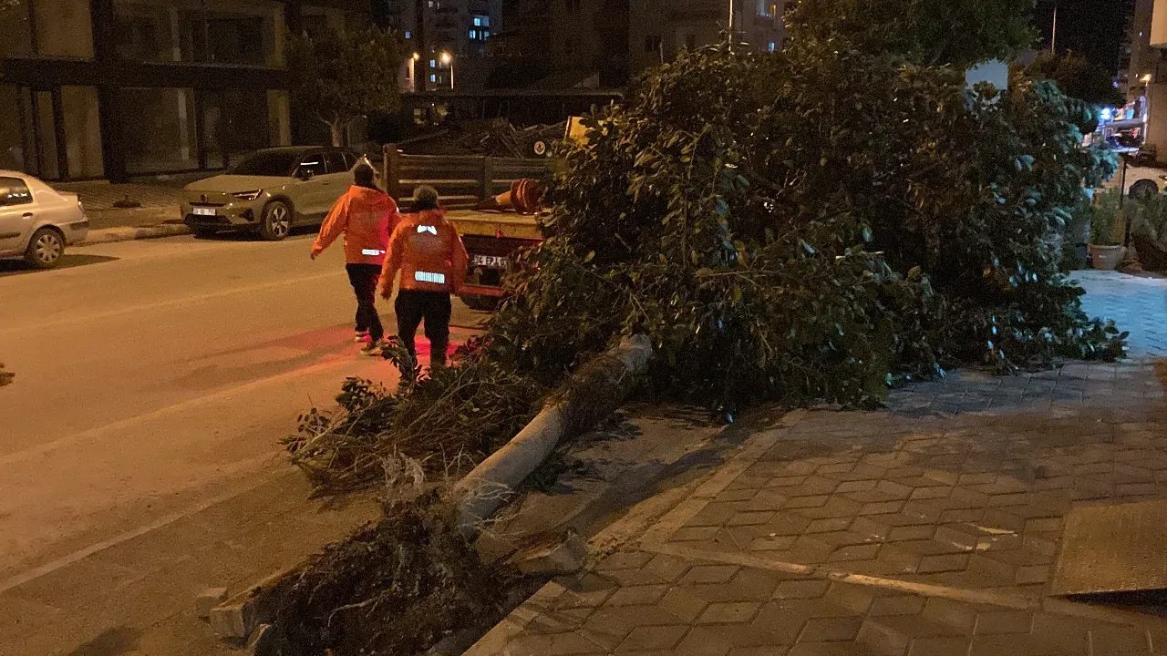 Mersin'de şiddetli rüzgar ortalığı savaş alanına çevirdi!