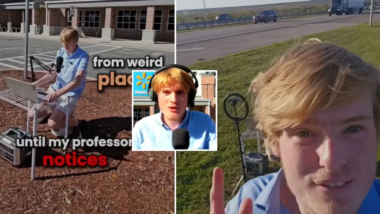 Çevrimiçi derslere alışılmadık yerlerden katılıyor! Tek bir amacı var