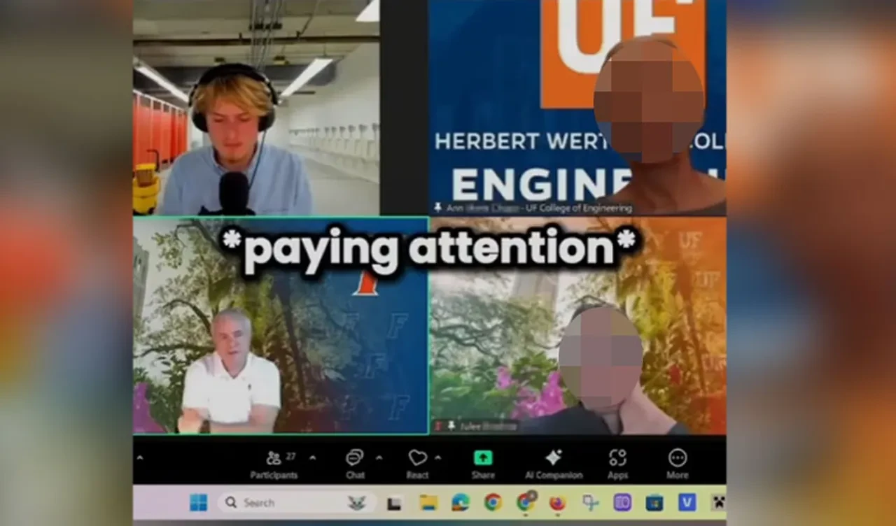 Çevrimiçi derslere alışılmadık yerlerden katılıyor! Tek bir amacı var