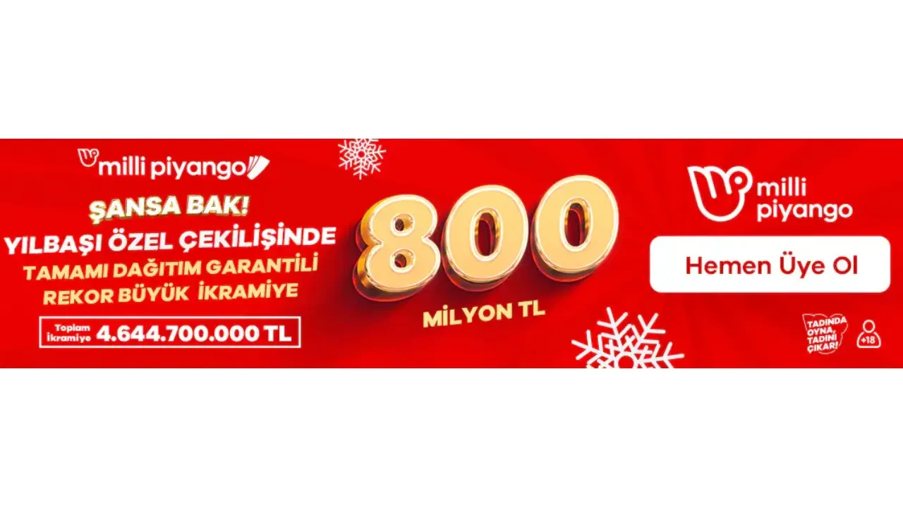 Milli Piyango Yılbaşı Çekiliş Sonuçları 2026 - Milli Piyango büyük ikramiye çekiliş sonuçları hızlı sorgulama ekranı ve kazandıran numaralar