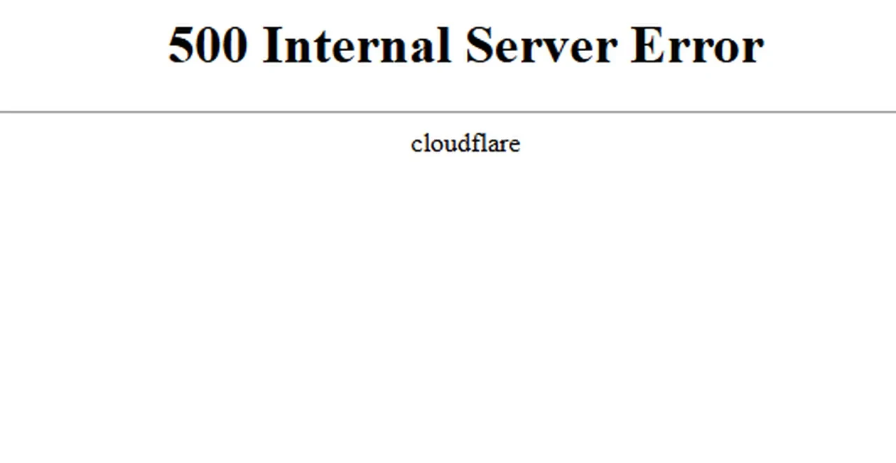 Cloudflare çöktü mü, neden? 500 Internal Server Error Cloudflare hatası nedir?