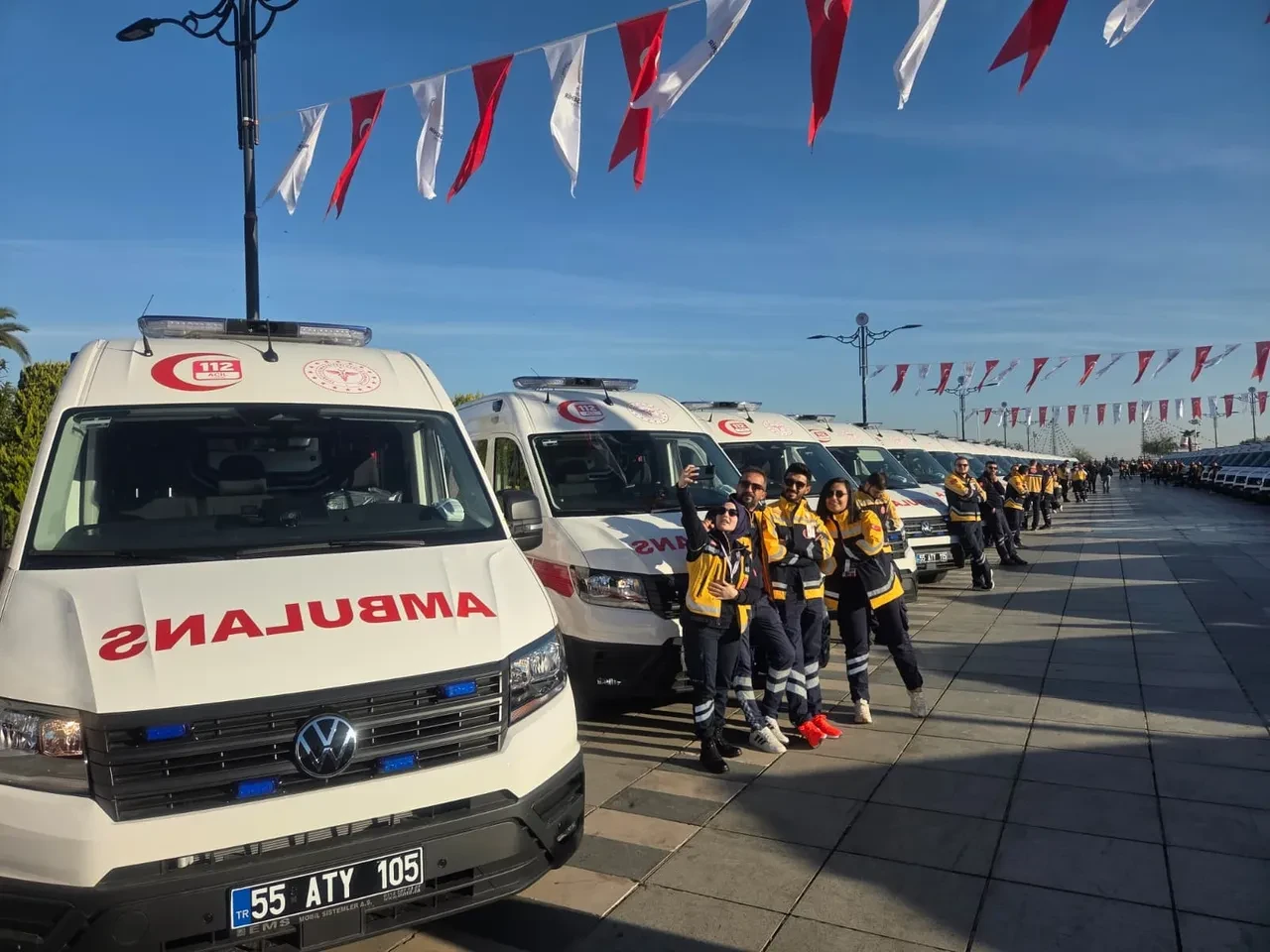 Cumhuriyet tarihinde ilk: SBB'nin aldığı 100 ambulans sağlık filosuna katıldı