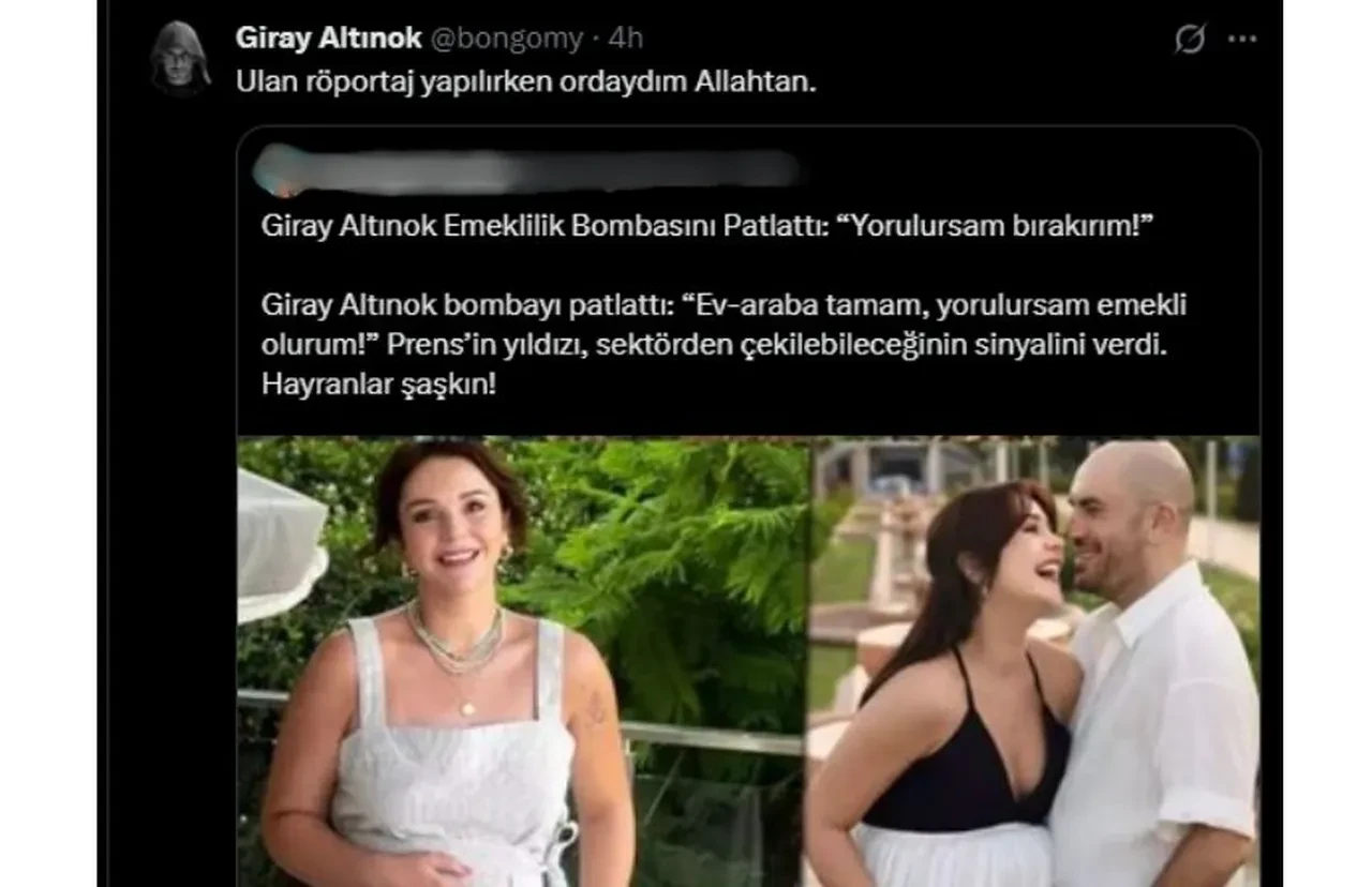 Giray Altınok bir röportaj verdi, kendi emekli buldu! Sektörü bırakacağı haberlerini ti'ye aldı