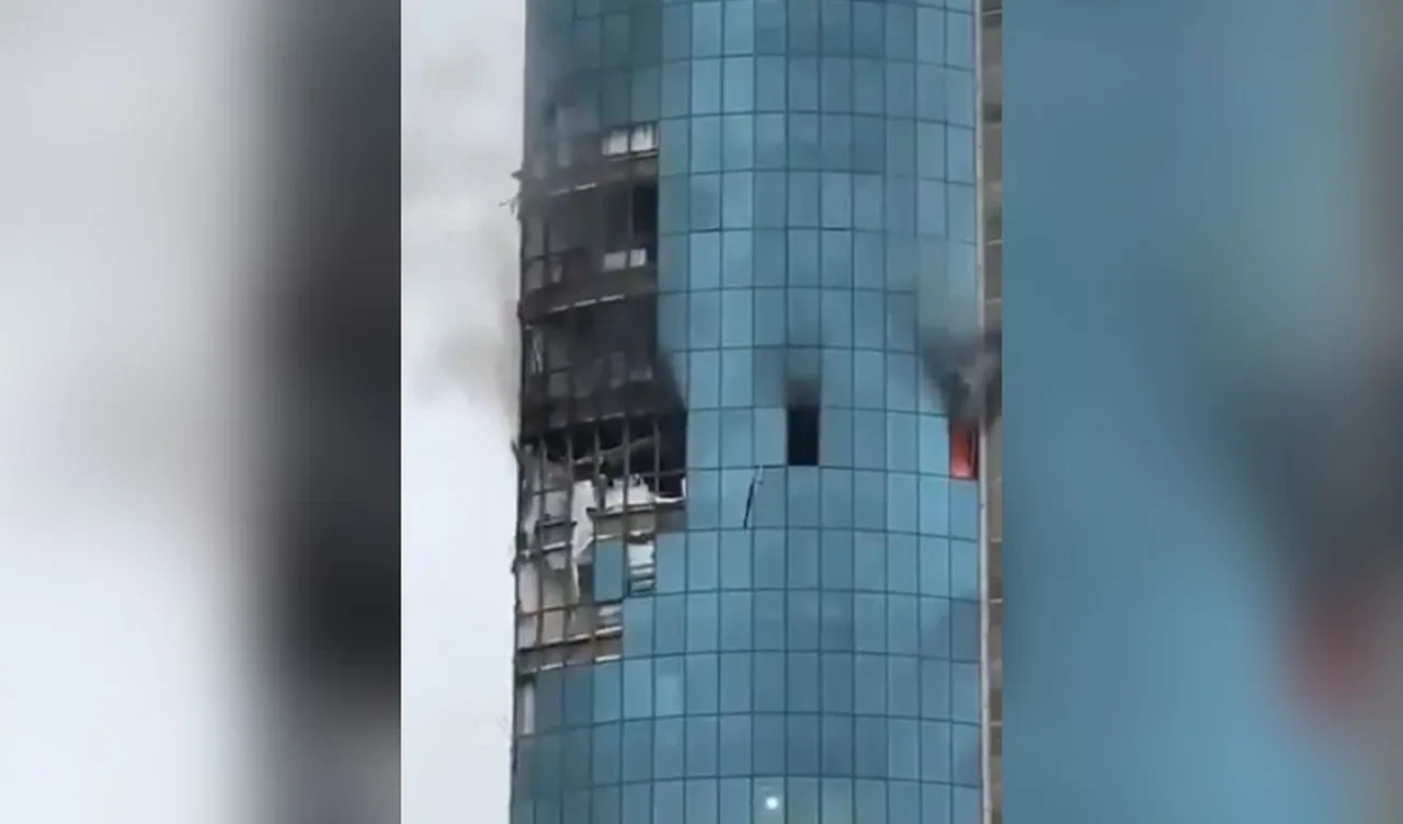 Rusya-Ukrayna savaşından Çeçenistan'da nasibini aldı! Gökdelene İHA'lı saldırı