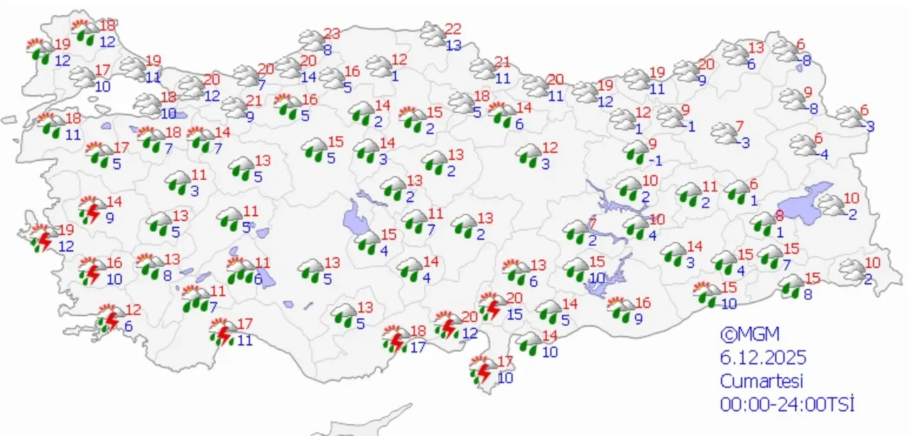 Hafta sonu sağanak, kar, sis ve pusla geçecek: Meteoroloji 8 ili uyardı
