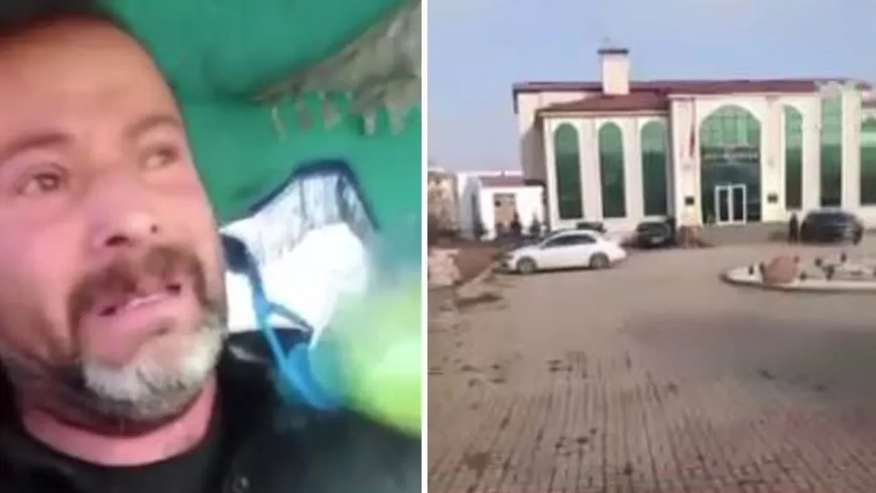 Kahramanmaraş Afşin'de işten çıkarıldığını öne süren adam belediye önünde kendisini ateşe verdi