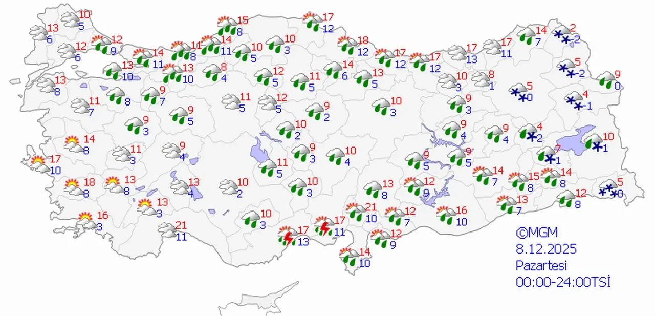 Dondurucu kış geliyor! Meteoroloji 8 ili uyardı: Yoğun kar yağacak