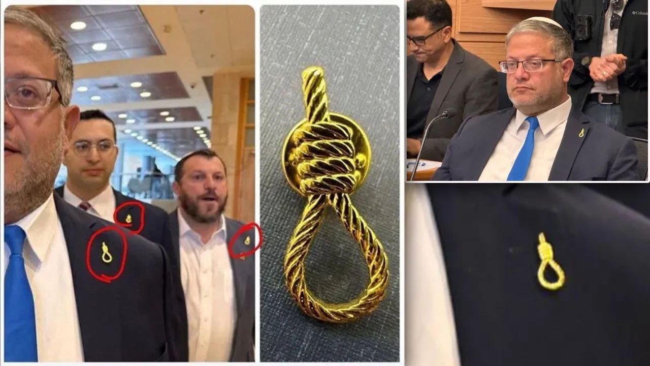 İsrail'de aşırı sağcı vekillerden skandal provokasyon: İnfaz yasasına bu rozetlerle destek verdiler