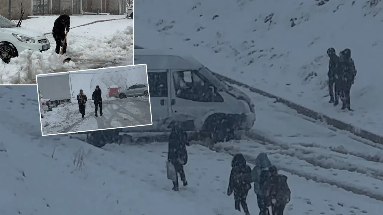 Sabah kar sürprizi! İlçe beyaza büründü, kalınlık 10 cm’ye ulaştı