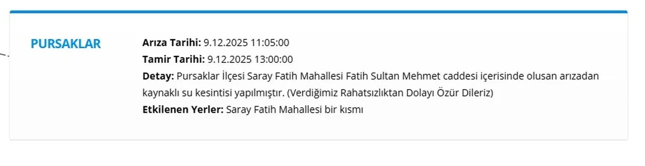ASKİ Ankara su kesintisi programı (9 Aralık 2025) | Ankara’da sular ne zaman gelecek?