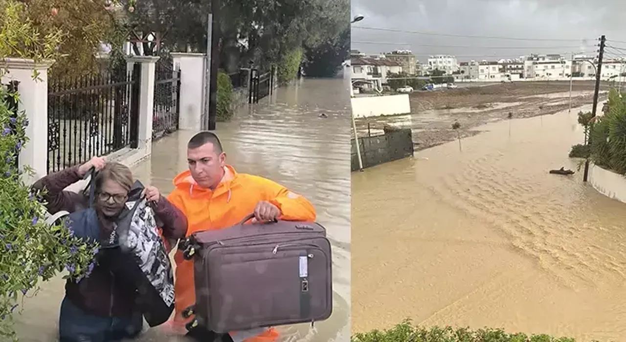 KKTC'de şiddetli yağış alarmı! Gönyeli Barajı taştı, eğitime 1 gün ara verildi
