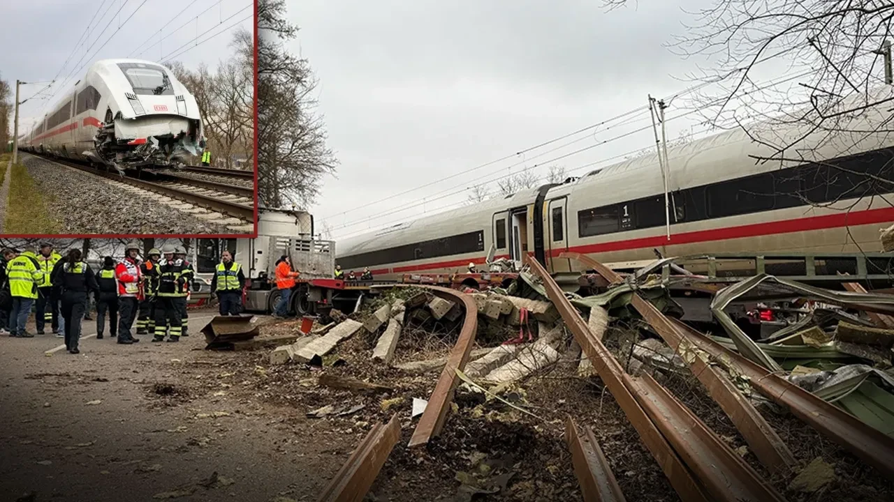 Almanya’da katliam gibi kaza! Yolcu treni tırla çarpıştı: Çok sayıda ölü ve yaralı var