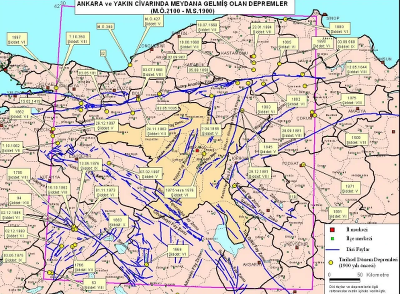 Ankara'da fay hattı var mı? Depremin ardından Ankara fay hattı haritası gündem oldu