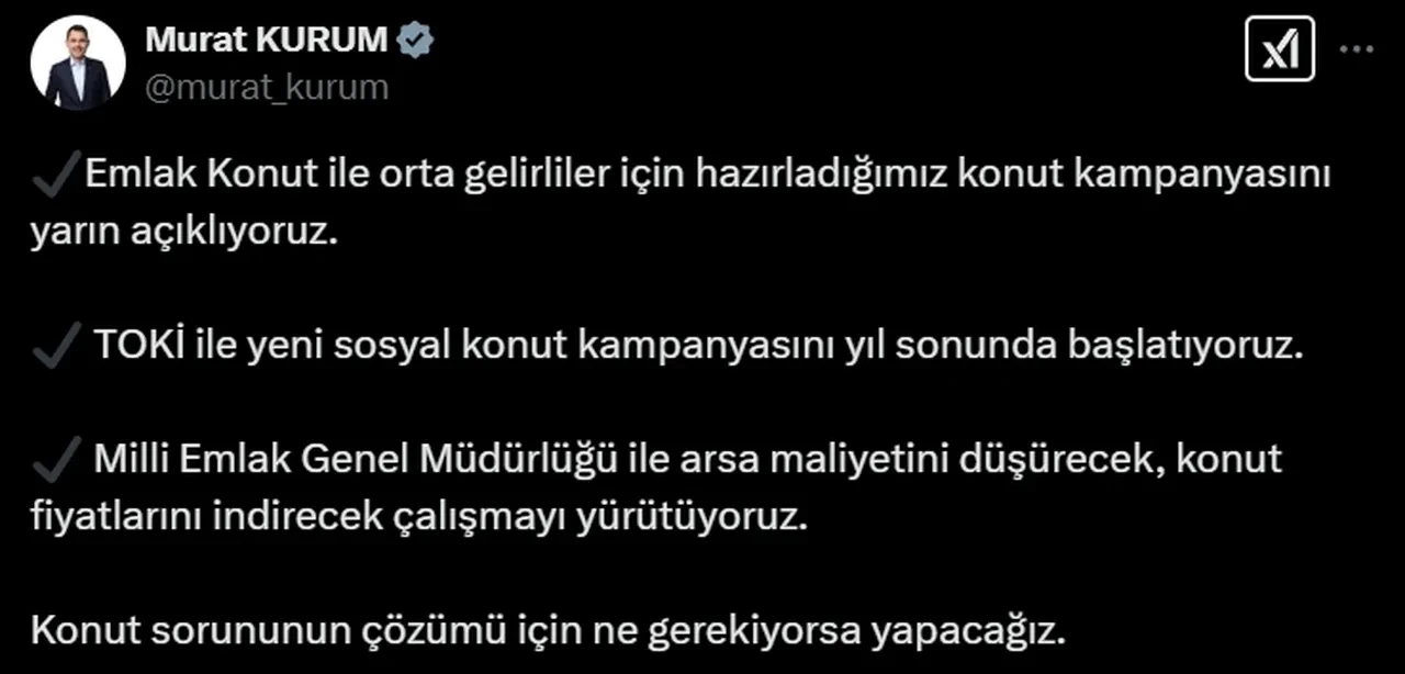 Dar gelirliye sosyal konut projesi başlıyor! Başvuru tarihi belli oluyor