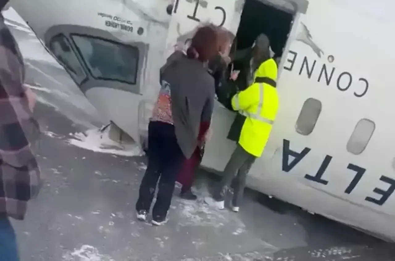 Kanada'da ters dönen uçağın kaza anları! Yolcular yaşadıkları korku dolu anları anlattı
