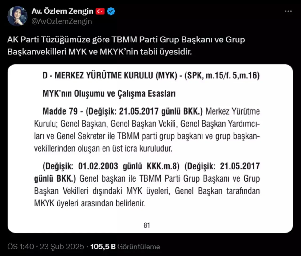 AK Parti MKYK listesi içinde ismi yoktu! Özlem Zengin açıklama yaptı