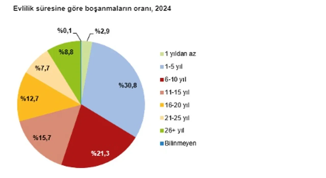 TÜİK 2024 yılında evlenen ve boşanan çiftlerin sayısını açıkladı! İşte en fazla boşanmanın olduğu şehir