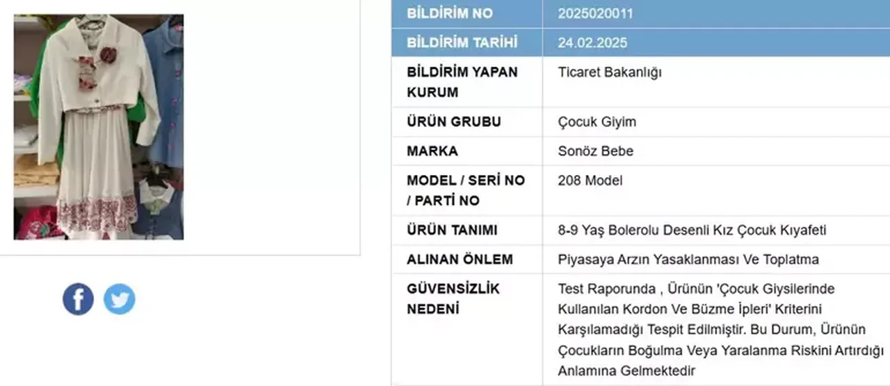Anne-babalar dikkat! Bakanlık harekete geçti: Bebek kıyafetlerinde büyük risk!  