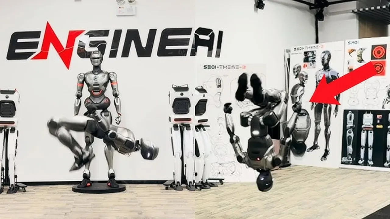 Bu Çinli robot, çoğu insanın cesaret bile edemediği 'öne takla atma' hareketini kolayca yapabiliyor
